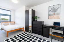 Double beds in our study bedrooms